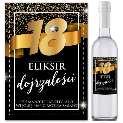Etykiety Naklejki na wódkę alkohol 18 10szt ET57