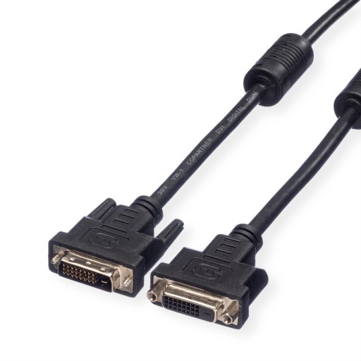 Kabel do monitora DVI 24+1 Dual Link M/F 1m