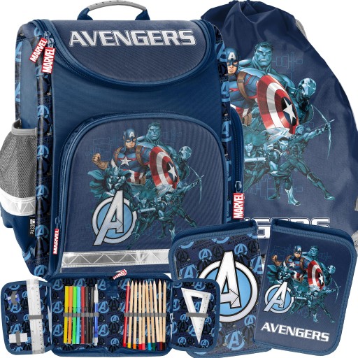 AVENGERS TORNISTER SZKOLNY IRON MAN ZESTAW 3w1