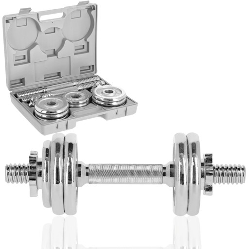 SZTANGIELKI HANTLE REGULOWANE W WALIZCE HMS 15KG