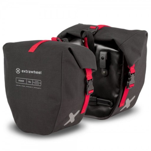 Sakwy Extrawheel Rider Polyester Black 30L p/t