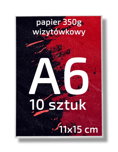 PLAKAT PLAKATY A6 PAPIER 350g WIZYTÓWKOWY 10 SZTUK