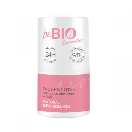 beBIO Naturalny dezodorant roll-on ałun + hialuron