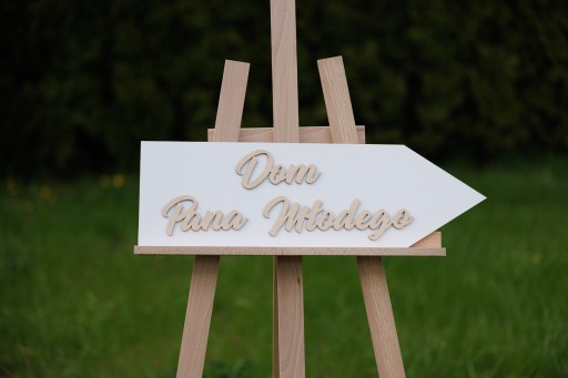 Tablica, drogowskaz dom pana młodego, ślub, wesele