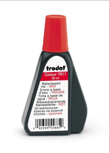 Tusz do pieczątek/stempli 28ml TRODAT 7011 czerw.