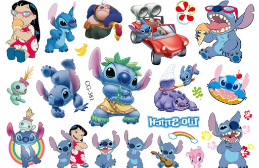 Tatuaże zmywalne dla dzieci LILO i STITCH CG381