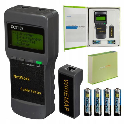 NEKU Tester sieci LAN RJ45 BNC wyświetlacz LCD