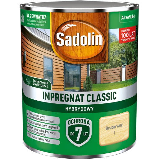 Sadolin impregnat do drewna Classic Bezbarwny 0,75