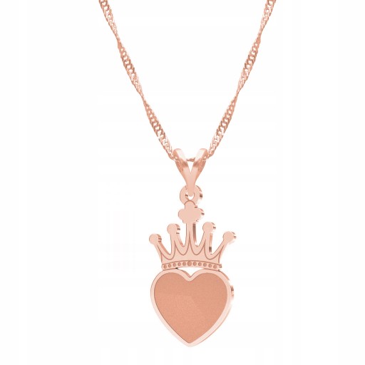 Łańcuszek złoty naszyjnik 925 Serce Heart