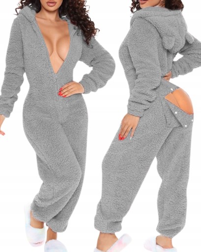 ONESIE PIŻAMA POLAROWY KOMBINEZON Z KLAPKĄ DŁUGA