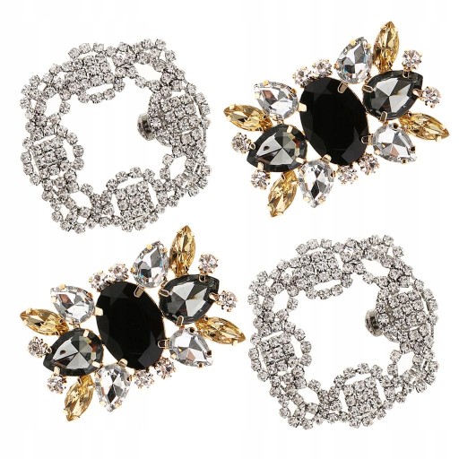 2 par Rectangle Party Crystals Clutch Dress Hat