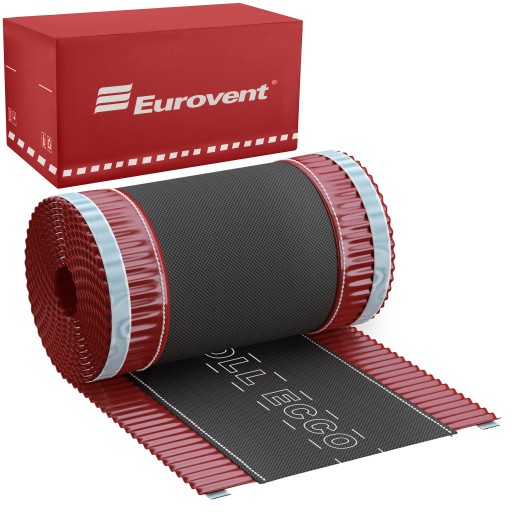 Taśma kalenicowa pod gąsior 240mm x 5m RAL 3011 Eurovent Roll ECCO czerwony