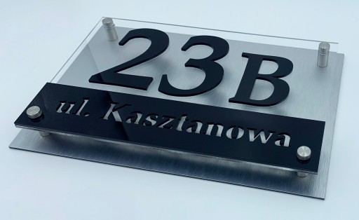 tabliczka tablica ADRESOWA 3D numer domu 30x20