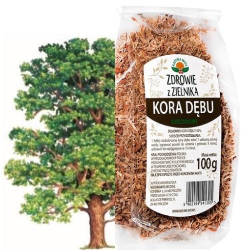 DĄB KORA DĘBU SUSZ ZIOŁOWY 100G NATURA WITA