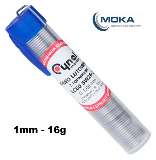 Cyna z topikiem Fiolka CYNEL LC60 FSW26 1mm - 16g
