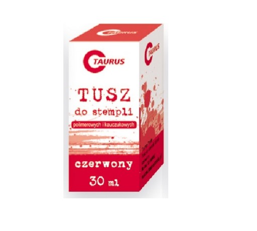 TUSZ DO PIECZĄTEK STEMPLI CZERWONY TAURUS 30ml