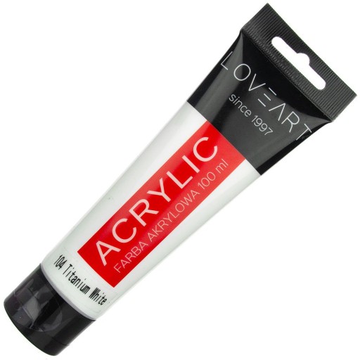 FARBA AKRYLOWA LOVEART 100ml titanium white BIAŁA