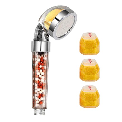 Filtered Shower Water Filter with 3 cartridges