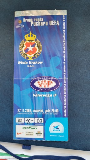 Bilet Wisła Kraków - Valerenga IF