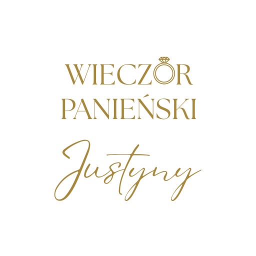 Naklejka na panieński imię napis na plexi, mdf wieczór panieński 45cm