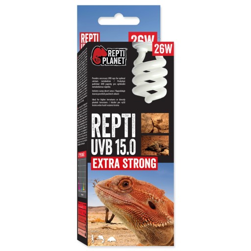ŻARÓWKA UVB 15 26W TERRARIUM REPTI PLANET STRONG