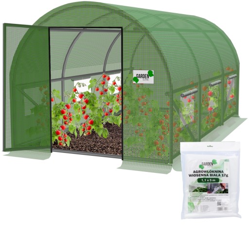 TUNEL OGRODOWY FOLIOWY SZKLARNIA 2x3m FOLIAK Z DRZWIAMI NA ZAWIASIE GRATIS