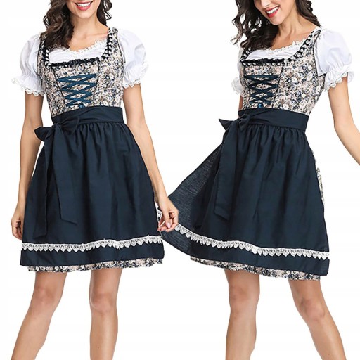 SUKIENKA NIEMIECKI DIRNDL RAMIĘ OKTOBERFEST PIWNY
