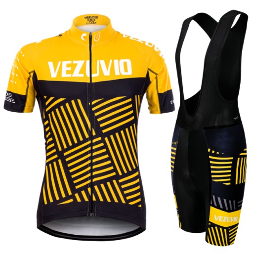 Męski komplet rowerowy Vezuvio Lava Yellow rozmiar S