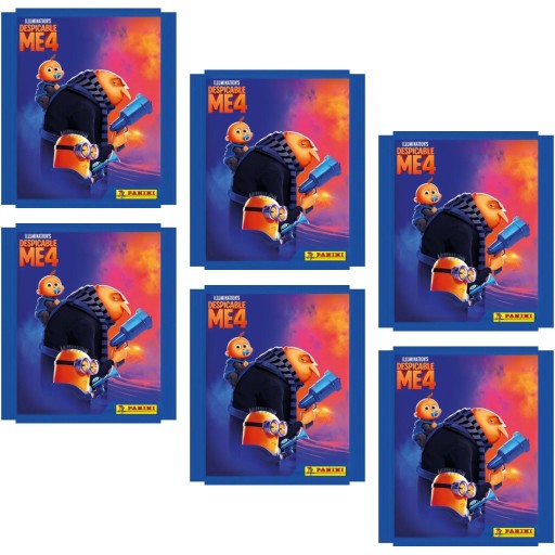 Naklejki Saszetki 6 szt. Minionki Gru Panini Pod Przykrywką Despicable Me 4