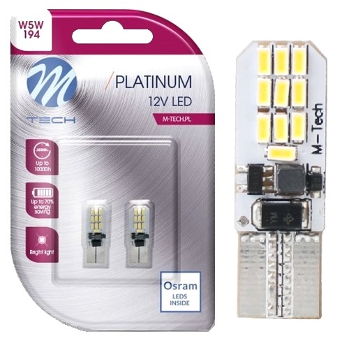 ŻARÓWKA W5W LED OSRAM M-TECH 20xSMD BIAŁA CANBUS