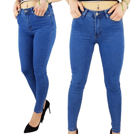 MODNE STYLOWE JEANSY CLASSIC DOPASOWANE PUSH UP