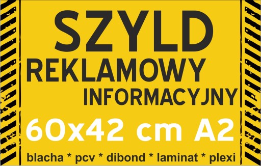 Tablica Reklamowa Szyld Plansza A2 Blacha Metalowa