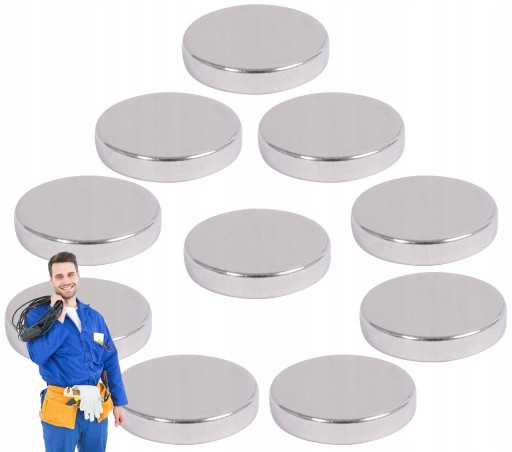 MAGNES NEODYMOWY MAGNESY 10x2 mm 10 szt.
