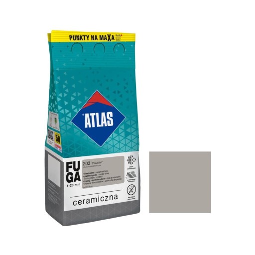 Fuga Ceramiczna 203 Stalowy 2kg - ATLAS