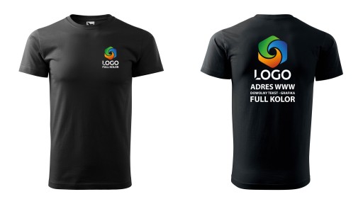 Koszulka robocza z własnym nadrukiem logo kolor