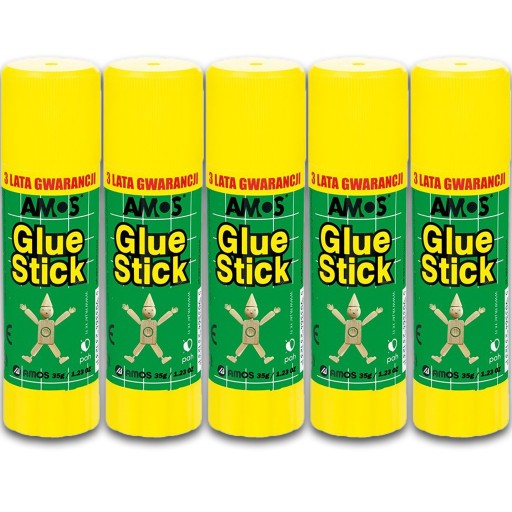ZESTAW 5X KLEJ AMOS GLUE STICK 35g ORYGINAŁ