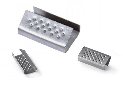 16mm Zapinki metalowe blaszki Spinki do Taśmy PP zaciskane 500szt