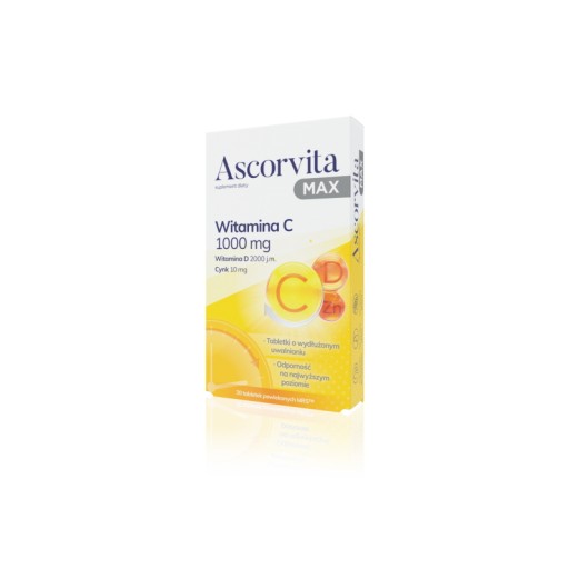 Ascorvita MAX Suplement Diety Witamina c 1000mg 1