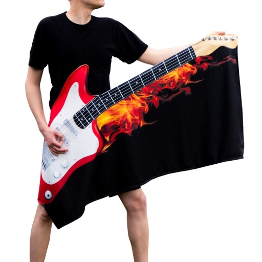 RĘCZNIK PLAŻOWY KĄPIELOWY NA PLAŻĘ BASEN GITARA