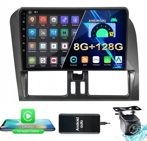 RADIO ANDROID VOLVO XC60 2008-2017 SIM 8GB 12