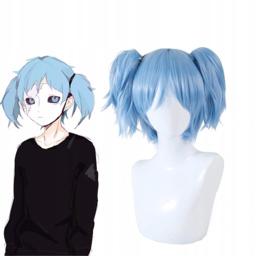 Sally Face Cosplay Blue Blue Wig