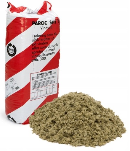 Wełna mineralna skalna Paroc BLT 9, granulat 15KG