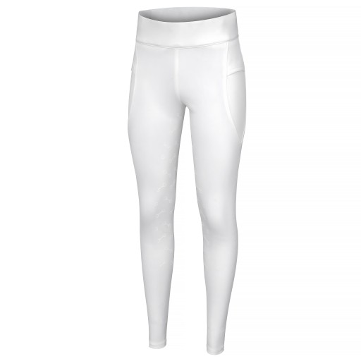 Legginsy jeździeckie damskie EQUESTRIAN QUEEN 24SS techniczne BIAŁE 38