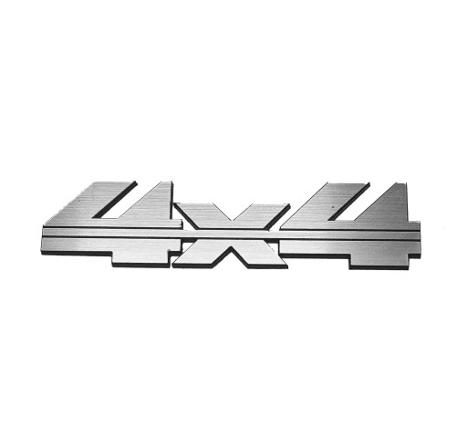 Naklejka Emblemat 4x4 srebrna 135x33mm