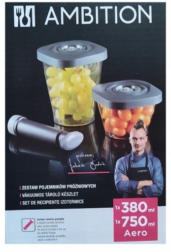 AMBITION AERO Zestaw pojemników próżnio 380/750ml