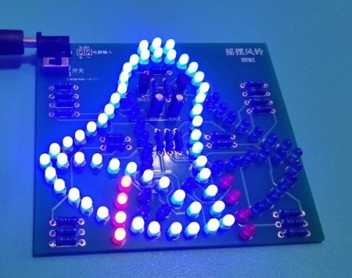 EFEKT świetlny dzwonek 95 LED KIT Nauka lutowania