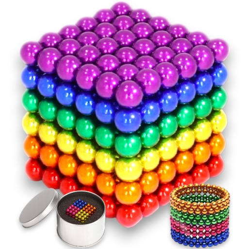 ZESTAW KULEK MAGNETYCZNYCH ZABAWA KLOCKI KREATYWNA 3mm NEOCUBE 216szt