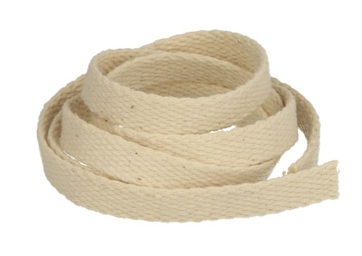 KNOT PŁASKI BAWEŁNIANY DO POCHODNI LAMP SZEROKOŚĆ 1 CM DŁUGOŚĆ 3 m