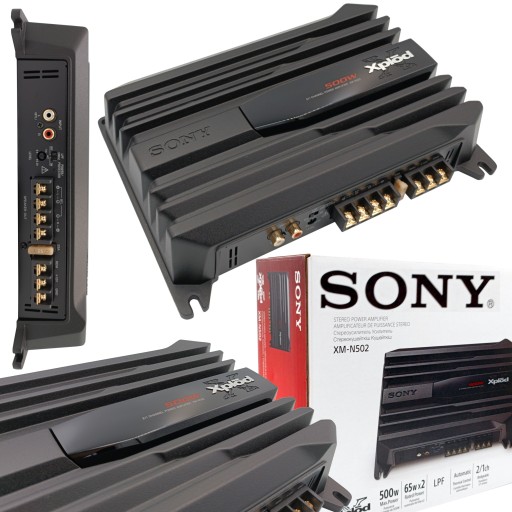 WZMACNIACZ SAMOCHODOWY SONY 2 KANAŁY 500W DO GŁOŚNIKÓW SUBWOOFERA TUBY