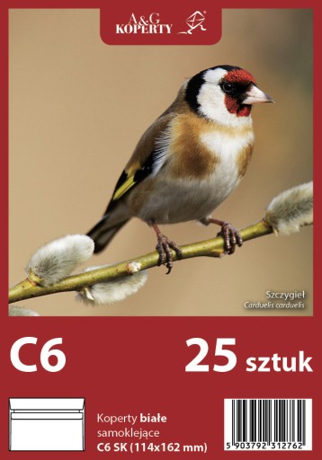 KOPERTY BIAŁE SAMOKLEJĄCE C6 SK 25SZT.